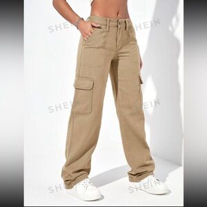 SHEIN EZwear Flap Pocket Cargo Pants